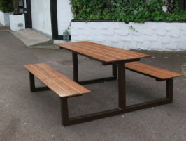 Traditional picnic tables